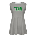Custom Gray Emerald Green Cheerleader Dress