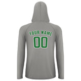 Custom Gray Emerald Green UV-Hoodie