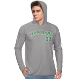 Custom Gray Emerald Green UV-Hoodie