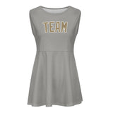 Custom Gray Light Khaki Cheerleader Dress
