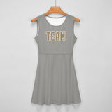 Custom Gray Light Khaki Cheerleader Dress