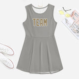 Custom Gray Light Khaki Cheerleader Dress