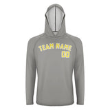 Custom Gray Light Yellow UV-Hoodie