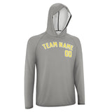 Custom Gray Light Yellow UV-Hoodie