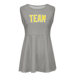 Custom Gray Light Yellow Cheerleader Dress