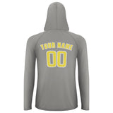 Custom Gray Light Yellow UV-Hoodie