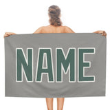 Custom Gray Blue Green Beach Towel