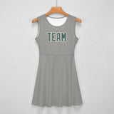 Custom Gray Blue Green Cheerleader Dress