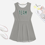 Custom Gray Blue Green Cheerleader Dress