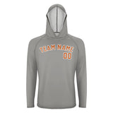 Custom Gray Orange UV-Hoodie