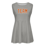 Custom Gray Orange Cheerleader Dress