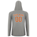 Custom Gray Orange UV-Hoodie