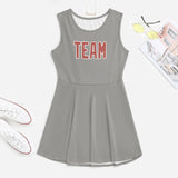 Custom Gray Copper Rose Cheerleader Dress