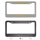Custom Gray Yellow License Plate Frame