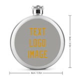 Custom Gray Yellow Hip Flask