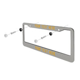 Custom Gray Yellow License Plate Frame