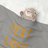 Custom Gray Yellow Pet Blanket