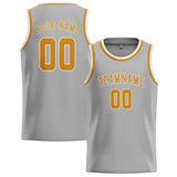 Custom Gray & Yellow Colors Design Sports Basketball Jersey
