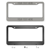 Custom Gray Dark Grey License Plate Frame