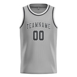 Custom Gray & Dark Grey Colors Design Sports Basketball Jersey
