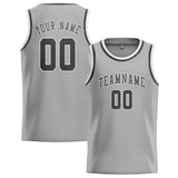 Custom Gray & Dark Grey Colors Design Sports Basketball Jersey