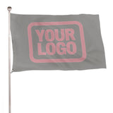 Custom Gray Light Pink Flag