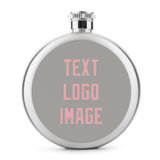 Custom Gray Light Pink Hip Flask