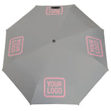 Custom Gray Light Pink Automatic Umbrella