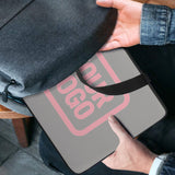 Custom Gray Light Pink Laptop Bag