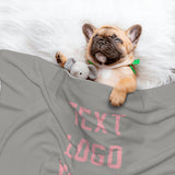 Custom Gray Light Pink Pet Blanket