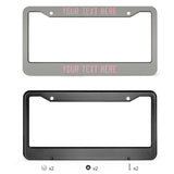 Custom Gray Light Pink License Plate Frame