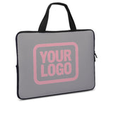 Custom Gray Light Pink Laptop Bag