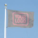 Custom Gray Light Pink Flag