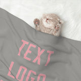 Custom Gray Light Pink Pet Blanket