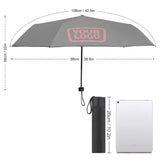 Custom Gray Light Pink Automatic Umbrella