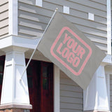 Custom Gray Light Pink Flag