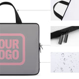 Custom Gray Light Pink Laptop Bag
