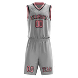Custom Gray Light Pink Basketball Set