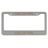 Custom Gray Khaki License Plate Frame