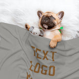 Custom Gray Khaki Pet Blanket