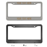 Custom Gray Khaki License Plate Frame