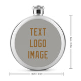 Custom Gray Khaki Hip Flask