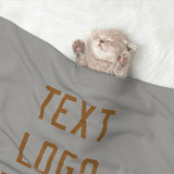 Custom Gray Khaki Pet Blanket