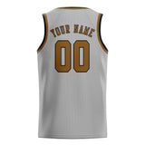 Custom Gray & Khaki Colors Design Sports Basketball Jersey