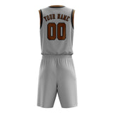 Custom Gray Khaki Basketball Set