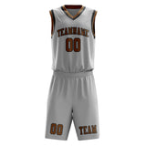 Custom Gray Khaki Basketball Set