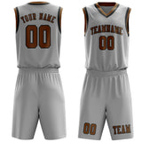 Custom Gray Khaki Basketball Set