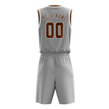 Custom Gray Khaki Basketball Set
