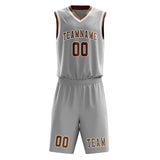 Custom Gray Khaki Basketball Set