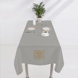 Custom Gray Khaki Square Table Cloth